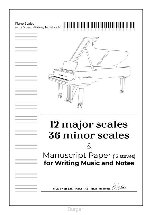 Piano Scales with Music Writing Notebook