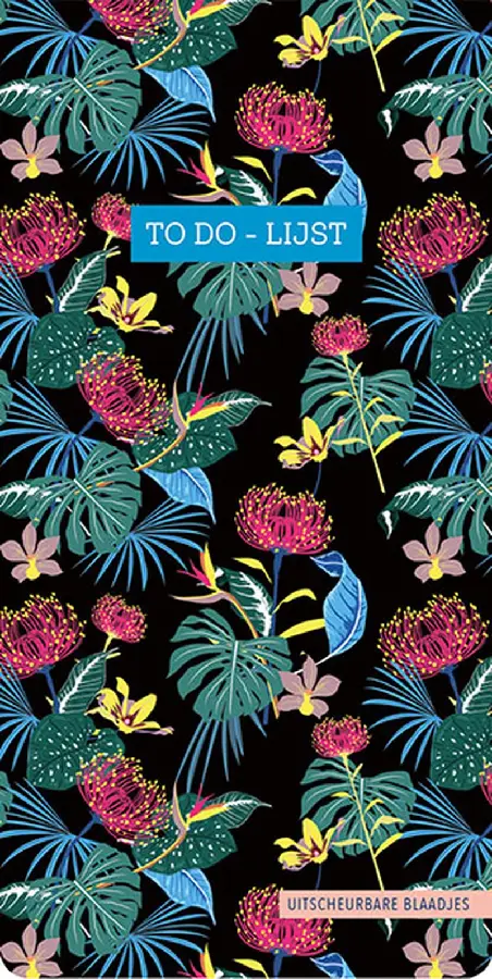 To do-lijst - floral black
