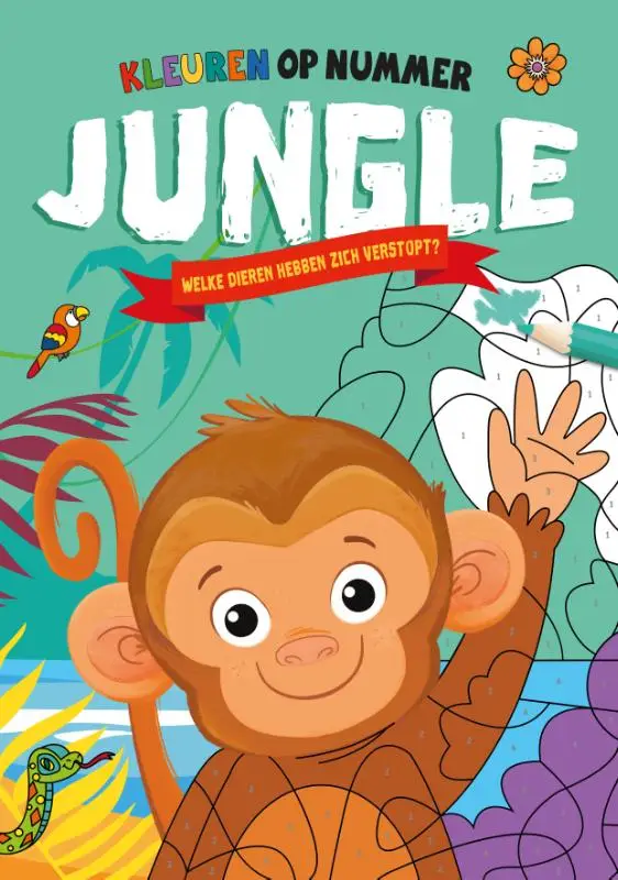Jungle - Kleuren op nummer