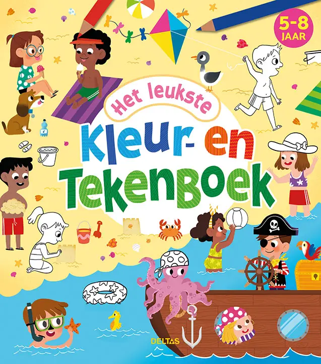 Het leukste kleur- en tekenboek / 5-8 j.