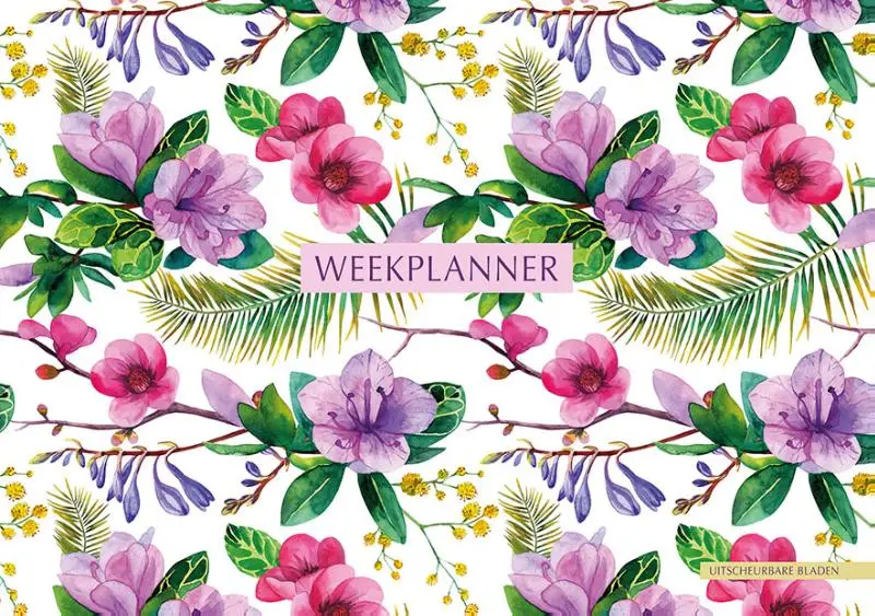 Weekplanner - floral white