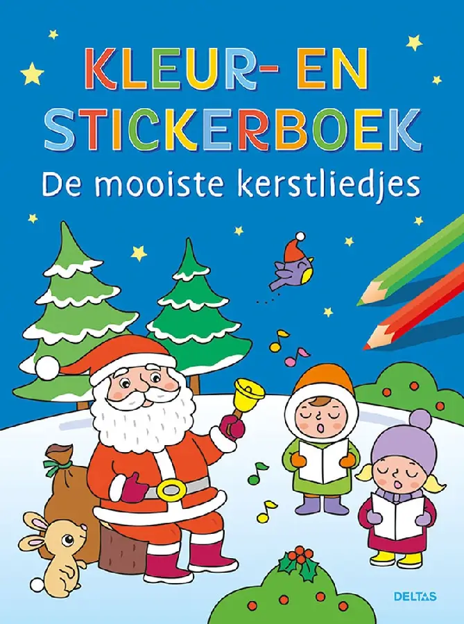 Kleur- en stickerboek Kerstliedjes