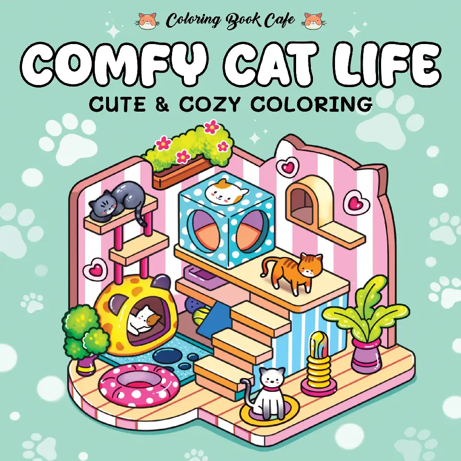 Comfy cat life - Coloring Book Cafe
