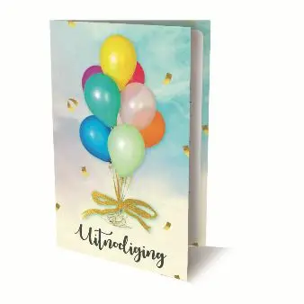 BALLONNEN UITNODIGINGEN PK 875 / 6X3,95 - FSC MIX CREDIT