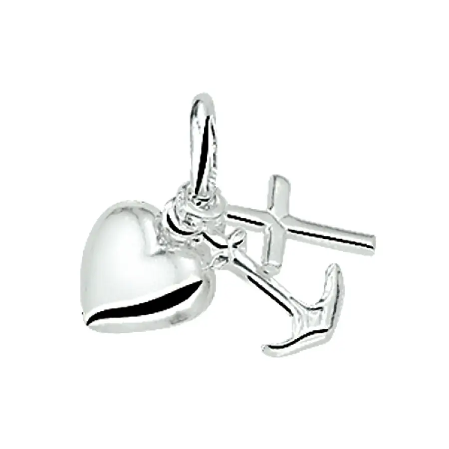 925 silver pendant Faith hope love 21mm