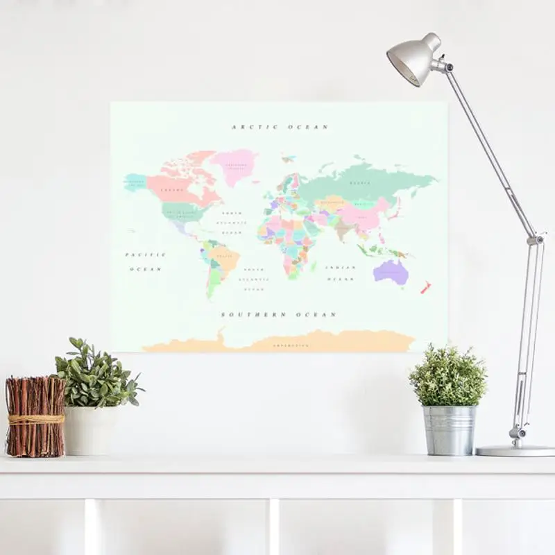 Wereldkaart kurk XL Retro 90 x 60cm