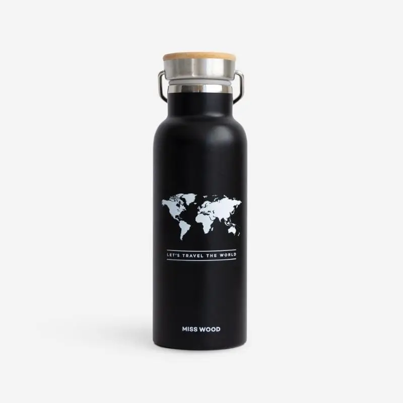 Woody drinkbus Wereld Zwart - Wit