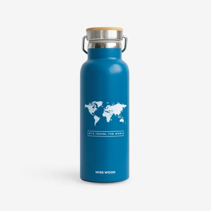 Woody drinkbus Wereld Blauw - Wit
