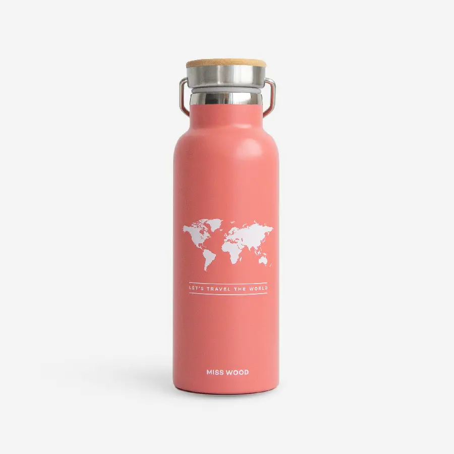 Woody drinkbus Wereld Roze - Wit