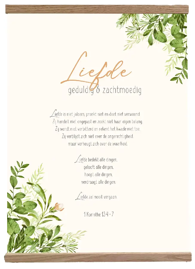 Poster Textiel A3 Liefde Frame