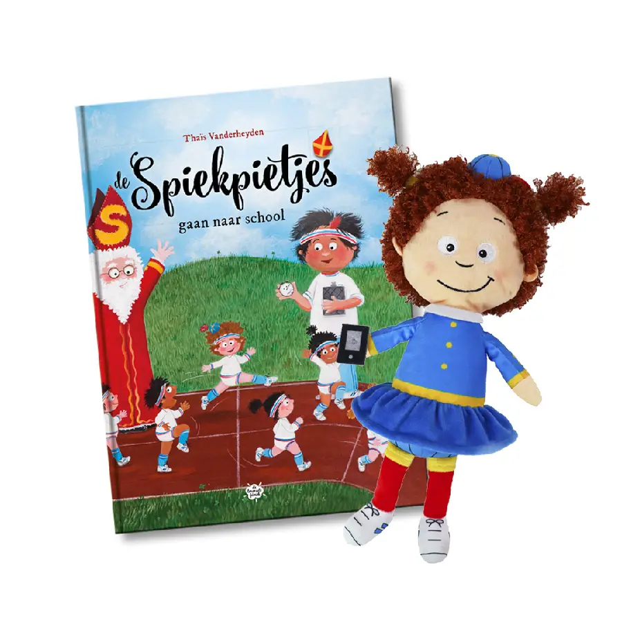 De Spiekpietjes, pakket pop meisje licht + De Spiekpietjes gaan naar school (voordeelpakket boek + licht Spiekgrietje) (voordeelpakket boek + licht Spiekgrietje) (voordeelpakket boek + licht Spiekgrietje) (voordeelpakket boek + licht Spiekgrietje)