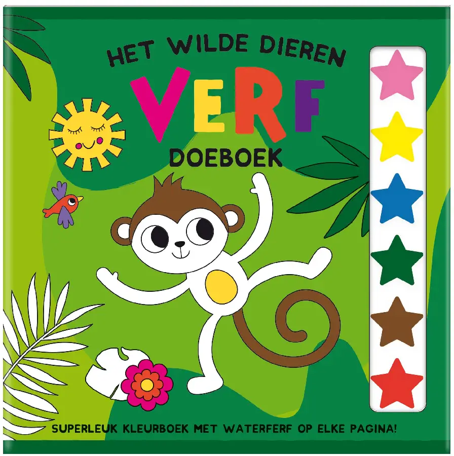 Het Wilde Dieren Verf Doeboek - (set van 4)
