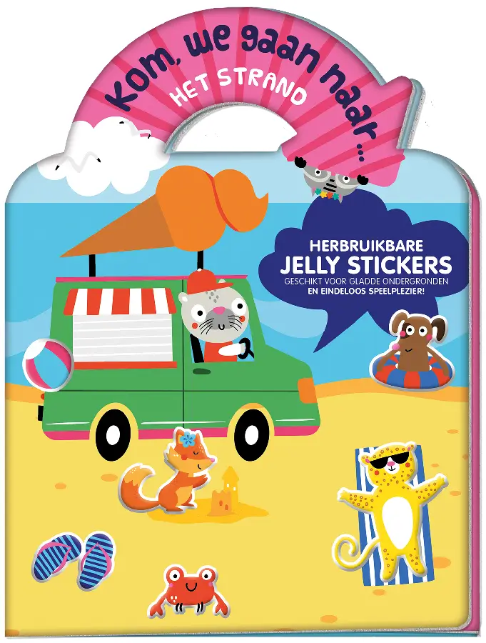 Jelly stickerboek - Kom, we gaan naar... Het strand