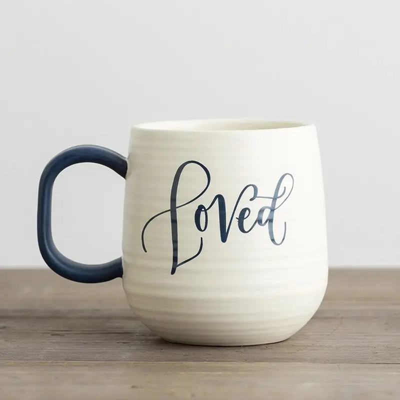 Mug Loved - white/indigo