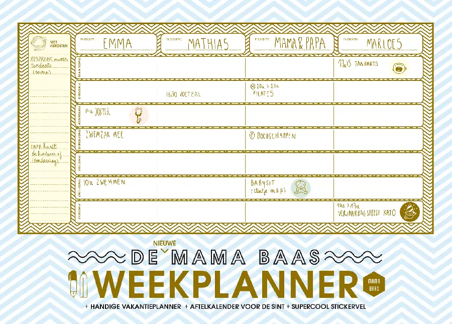 De nieuwe Mama Baas weekplanner