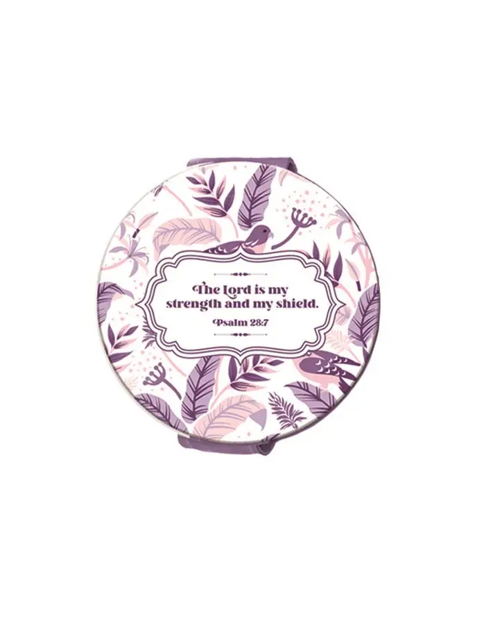 Compact Mirror Round Lord is my strength