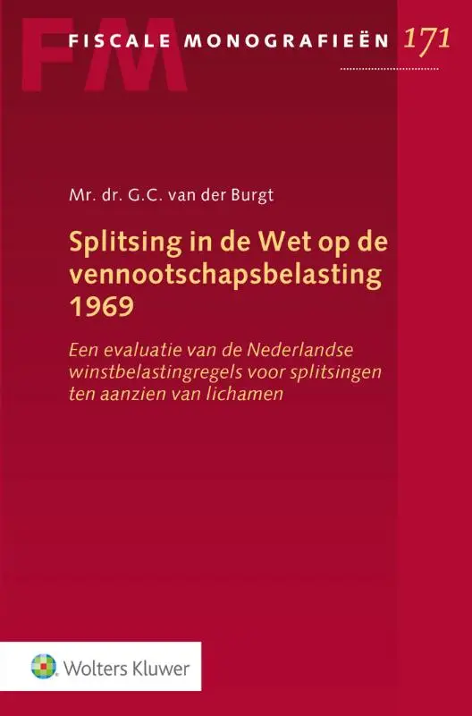 Splitsing in de Wet op de vennootschapsbelasting 1969