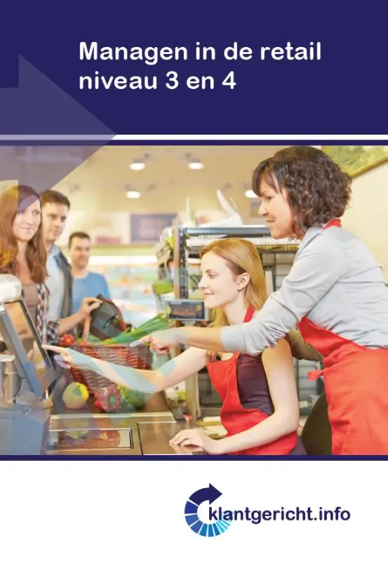 Managen in de retail / niveau 3 en 4