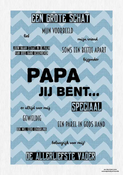 Viltbord papa jij bent