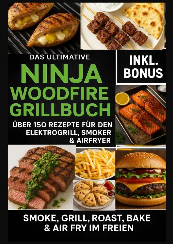 Das Ultimative Ninja Woodfire Grillbuch - über 150 Rezepte für den Elektrogrill, Smoker & Airfryer (Farbfotos)