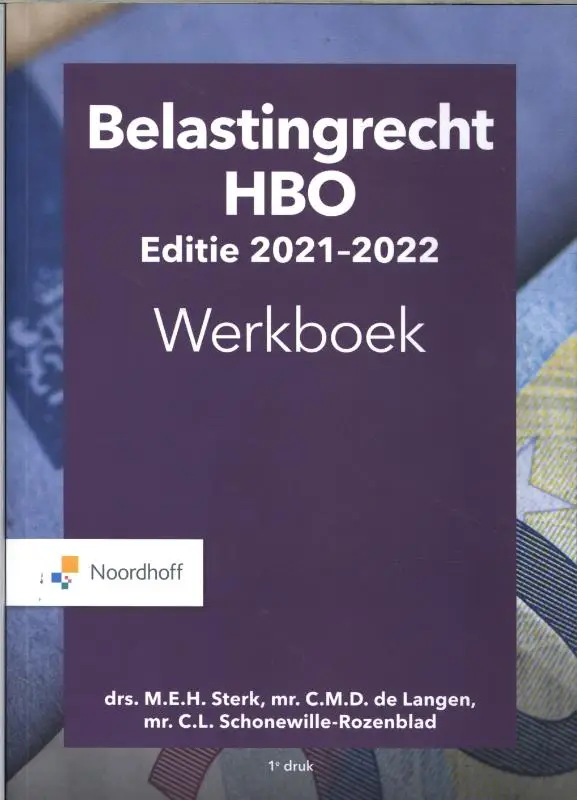 2021-2022 / Belastingrecht HBO / Werkboek