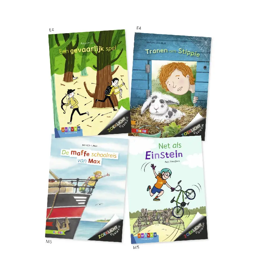 Pakket Zoeklicht dyslexie middenbouw AVI E4-M5 (4 titels)