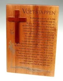 Standaard hout voetstappen 16x11.7cm