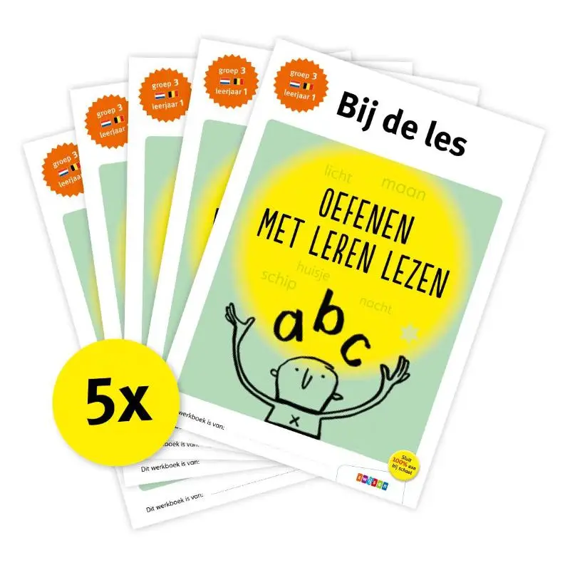 Pakket Bij de les Oefenen met leren lezen (5 ex)
