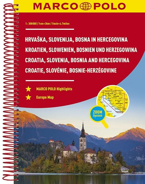 Marco Polo Wegenatlas Kroatië, Slovenië, Bosnië-Herzegovina