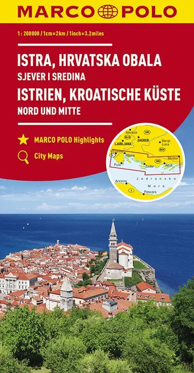 Marco Polo Wegenkaart Istrië, Kroat. kust Noord en Midden