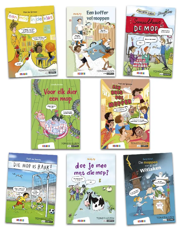 Pakket Toneellezen Moppen groep 3 en 4 (8 titels)
