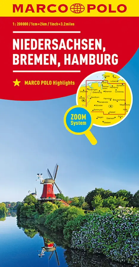 Marco Polo Wegenkaart 03 Nedersaksen - Bremen - Hamburg