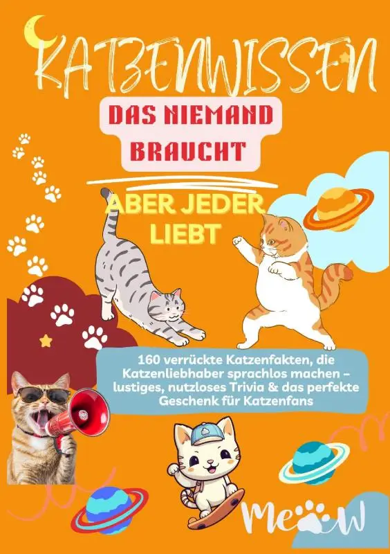 KATZENWISSEN, DAS NIEMAND BRAUCHT - ABER JEDER LIEBT 160 verrückte Katzenfakten, die Katzenliebhaber sprachlos machen