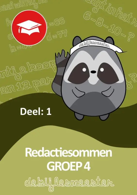Redactiesommen / deel 1 groep 4