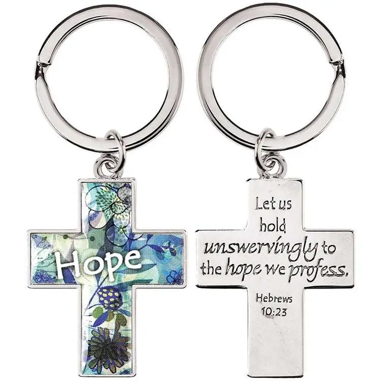 Metal keyring hope