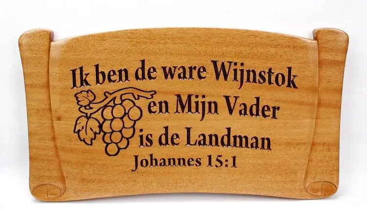 Wandbord 34x20 sv Ik ben de ware wijnsto