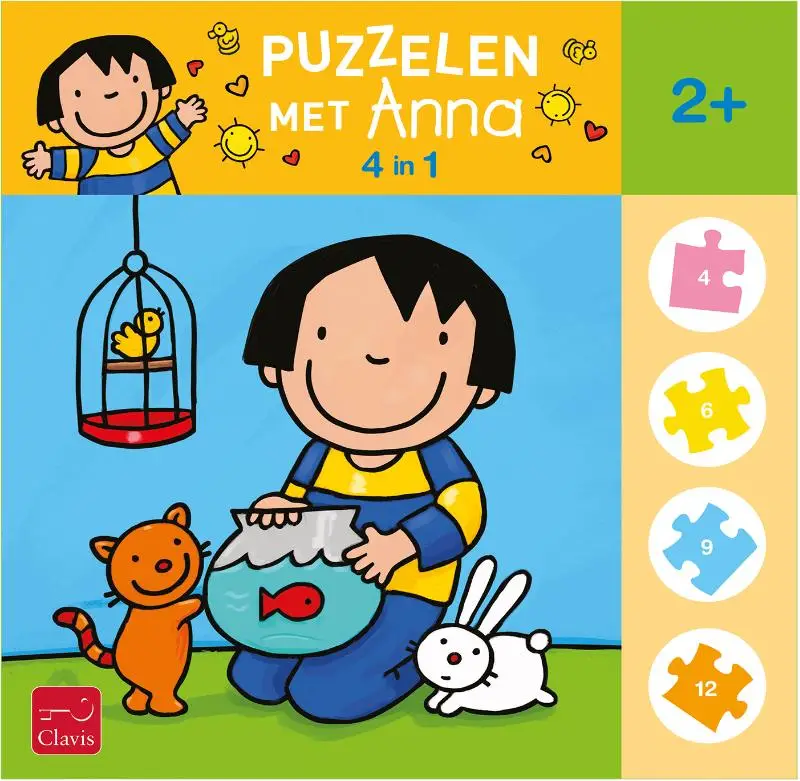 Puzzelen met Anna. 4-in-1-puzzel