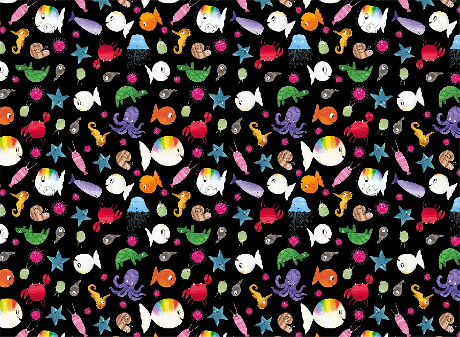 Cadeaupapier Klein wit visje