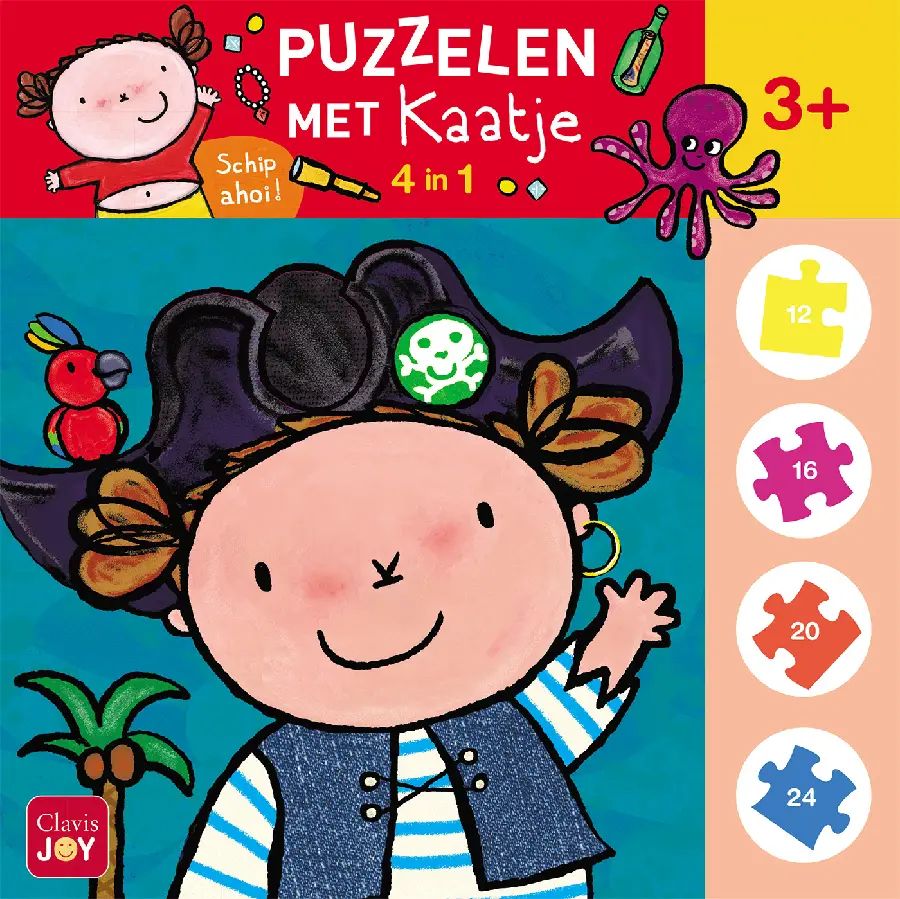 Puzzelen met Kaatje. 4-in-1-puzzel (Schip ahoi!)
