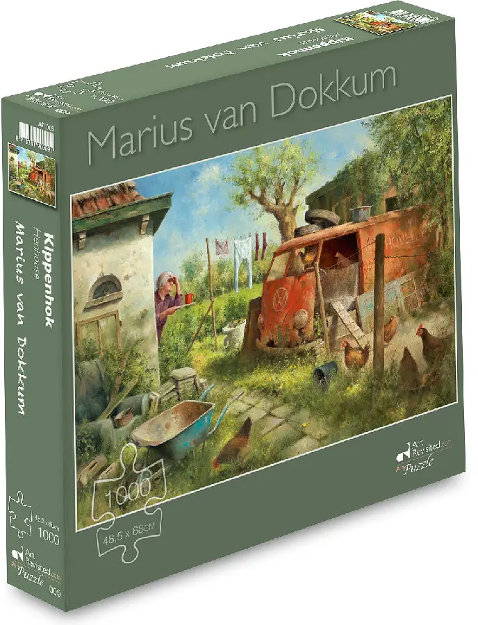 Marius van Dokkum- Kippenhok- Puzzel 1000 stukjes