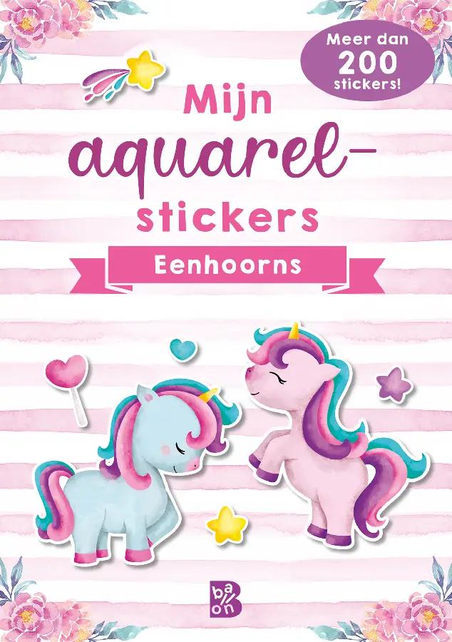 Mijn aquarelstickers eenhoorns