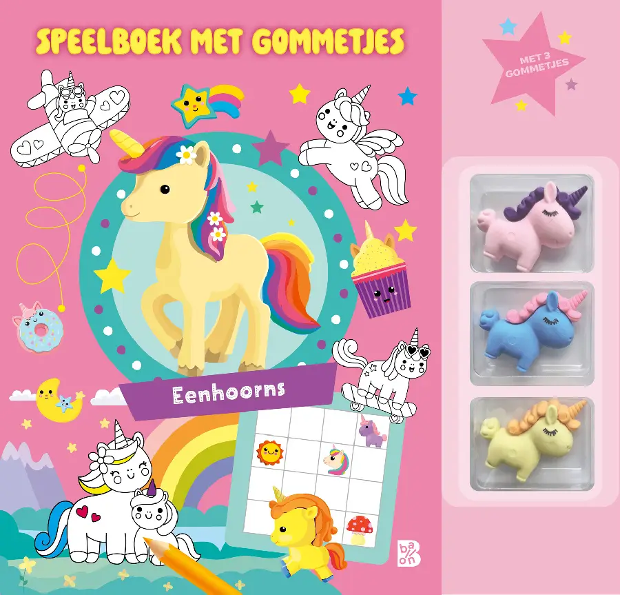 Speelboek met gommetjes: Eenhoorns