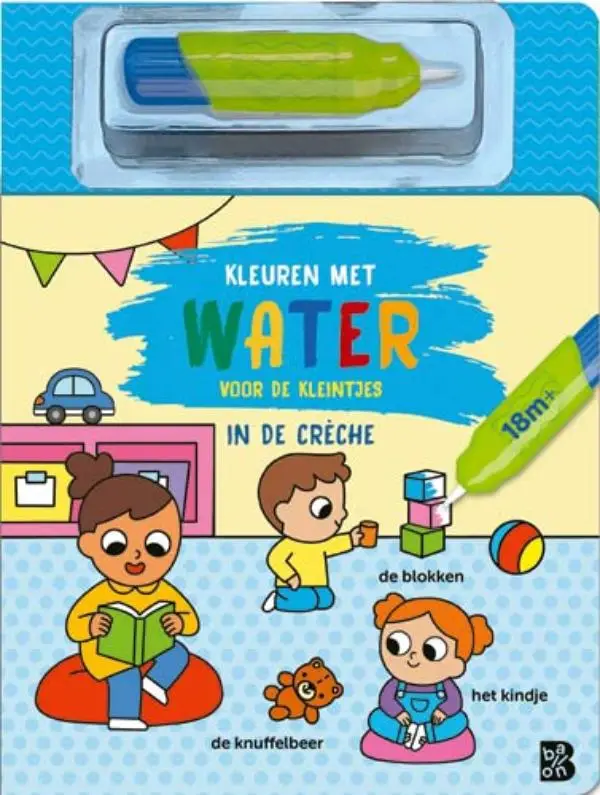 Kleuren met water voor de kleintjes: In de crèche