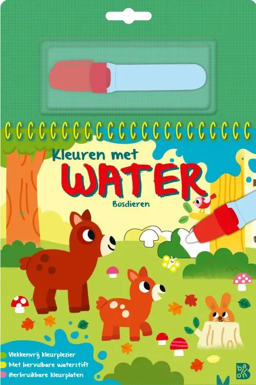 Kleuren met water: Bosdieren
