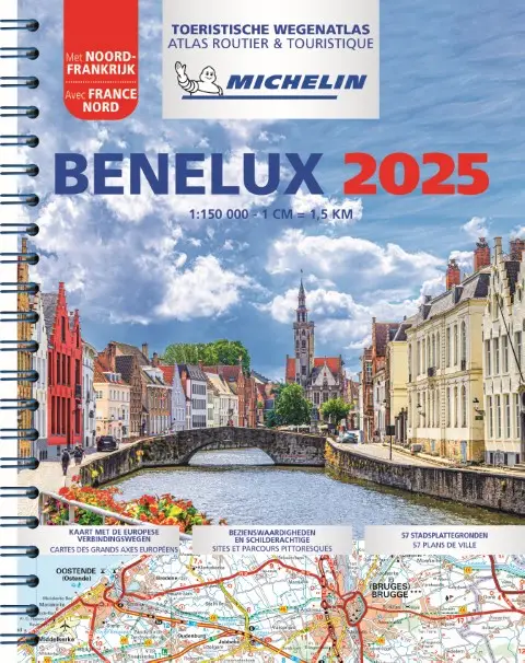 MICHELIN WEGENATLAS BENELUX 2025