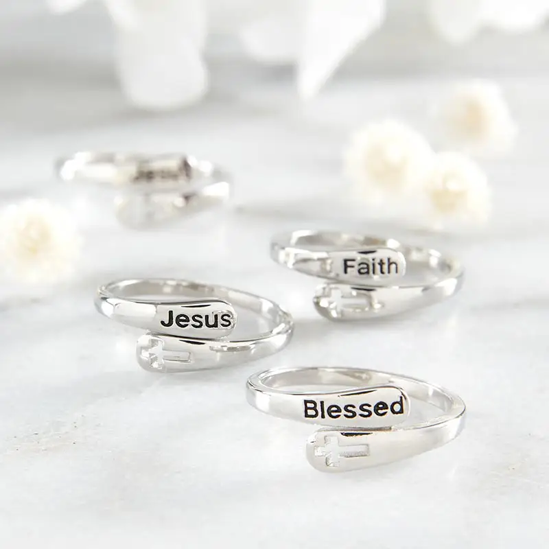 Rings assorted Faith - Blessed - Jesus