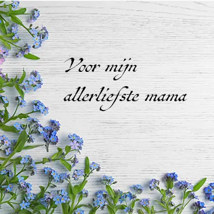 Voor mijn allerliefste mama  juliette