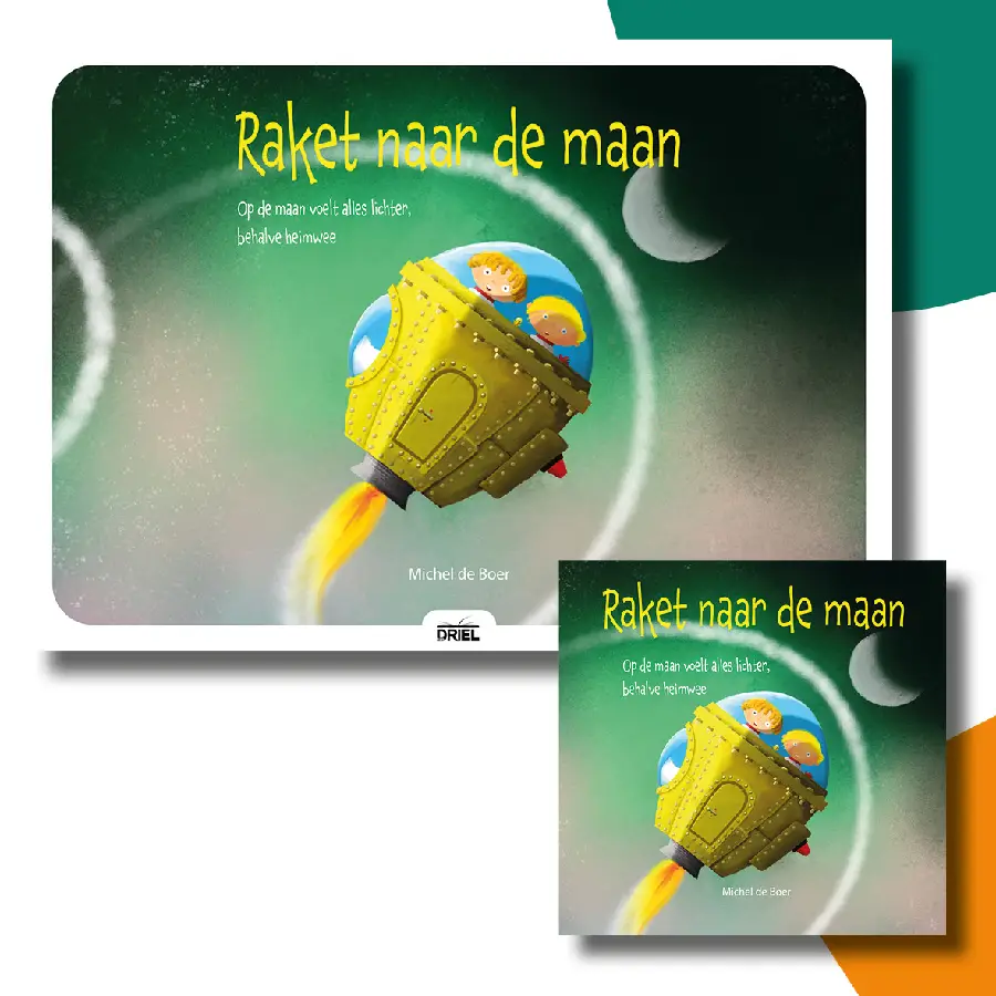 Raket naar de maan kamishibai vertelplaten + boek