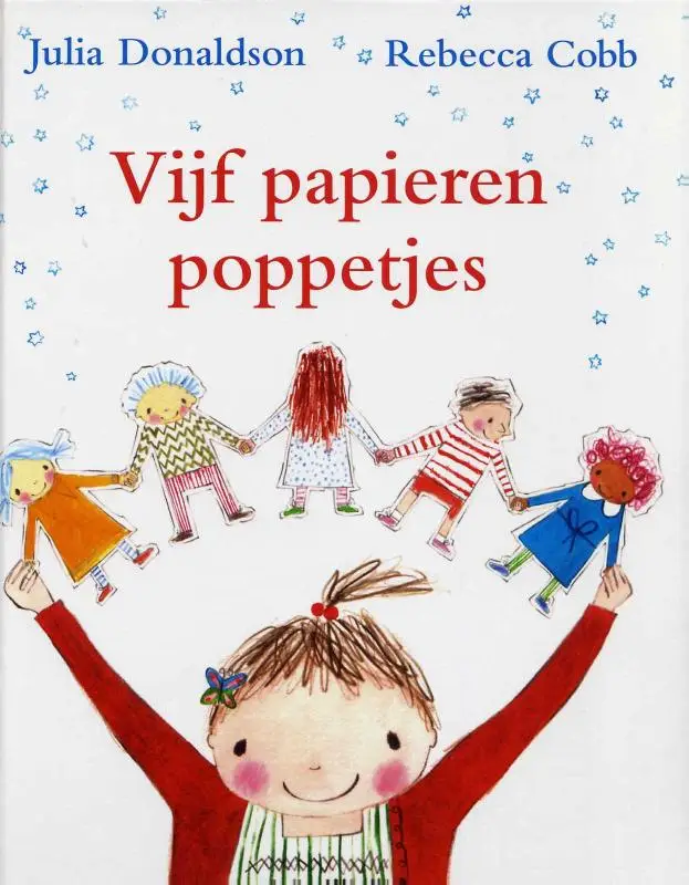 Vijf papieren poppetjes