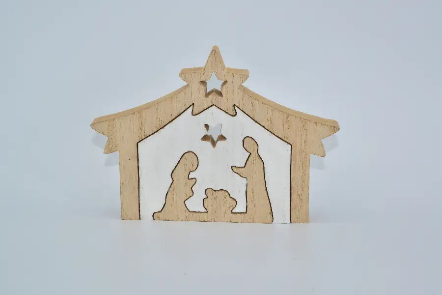 Wood nativity puzzle style 201x14cm